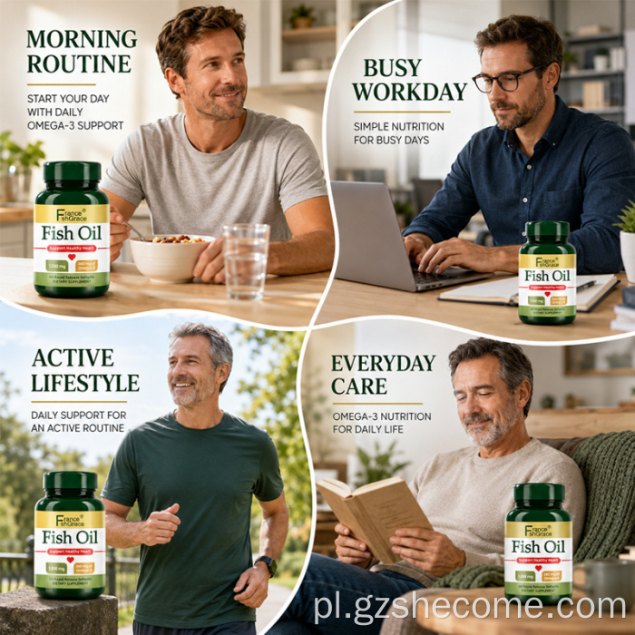 Shecome Kapsułki z olejem rybnym Wspomagające serce Omega 3